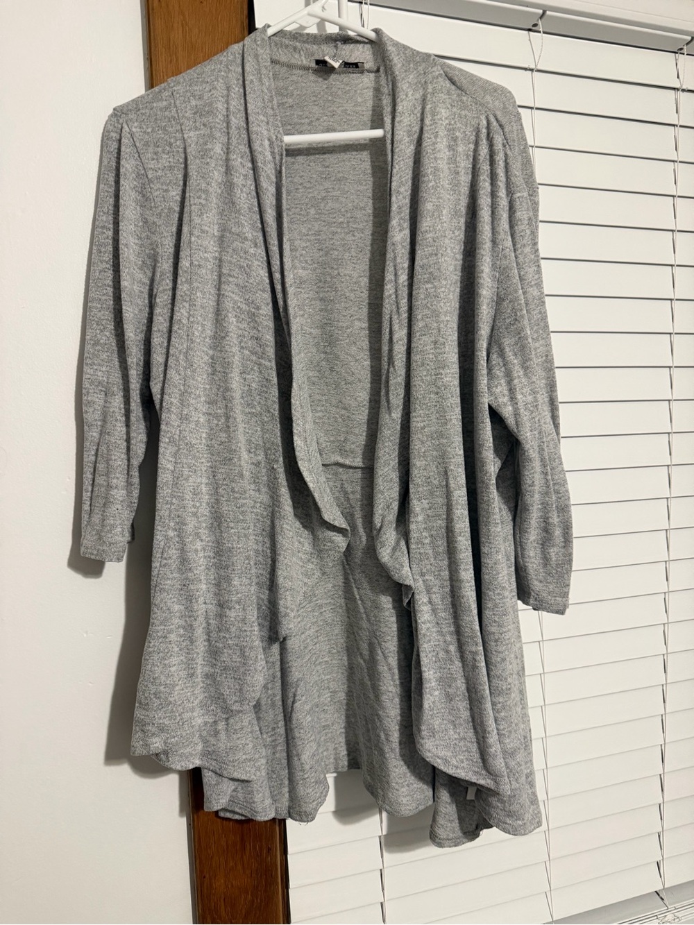 Studio Works Heather Gray Open Front Cardigan size XL